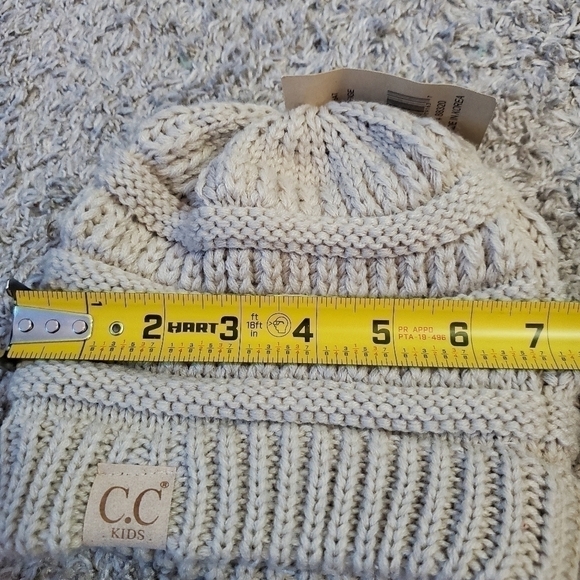 C.c Kids Beige Beanie - Picture 7 of 8